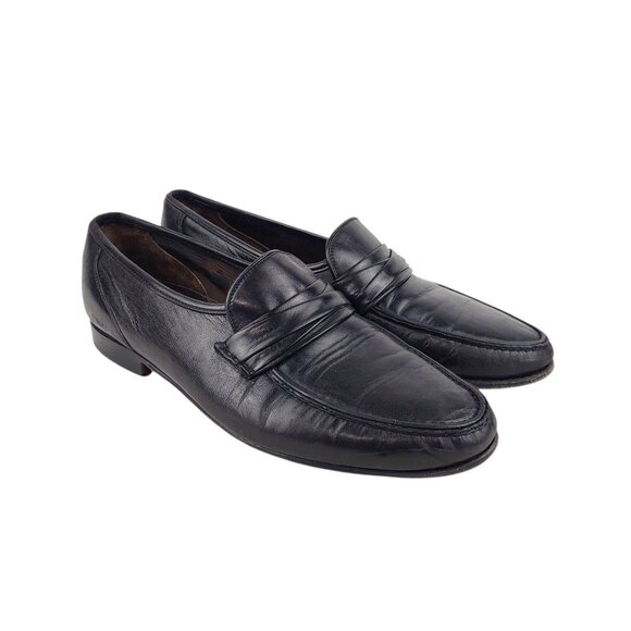 Allen Edmonds Bergamo Loafers Black Leather Slip On Shoes Mens Size 11.5D - Picture 1 of 14